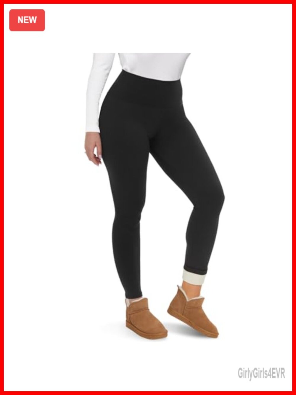 Fleece Lined Thermal Leggings Women High Waisted Tummy Control Winter